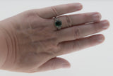 Wisteria - Estate Edwardian Revival Lab Created Emerald Filigree Ring (ER458)
