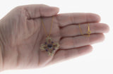 Victoria's Reign - Victorian English 9K Gold Natural Amethyst & Seed Pearl Pendant & 14K Gold Fill Chain (VICP126)