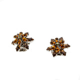 September Days - Vintage Silver Toned Austrian Swarovski Crystal Rhinestone Clip-On Earrings (VE403)