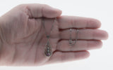Lavender By The Sea - Estate Sterling Silver natural Amethyst & Seed Pearl Pendant & Chain (EP083)