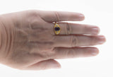 Amethyst Royale - Estate 24K Gold Over Sterling Silver Natural Purple Amethyst & Pearl Scroll Ring (ER460)