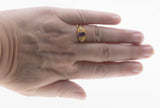 Lavender & Pearls - Estate 24K Gold Over Sterling Silver Natural Lavender & amethyst Pearl Scroll Ring (ER461)