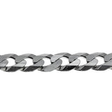 Silvery Classic - Estate Italian Sterling Silver Heavy Curb Link Bracelet (EB037)