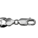 Silvery Classic - Estate Italian Sterling Silver Heavy Curb Link Bracelet (EB037)