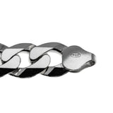 Silvery Classic - Estate Italian Sterling Silver Heavy Curb Link Bracelet (EB037)