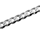Silvery Classic - Estate Italian Sterling Silver Heavy Curb Link Bracelet (EB037)
