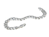 Silvery Classic - Estate Italian Sterling Silver Heavy Curb Link Bracelet (EB038)