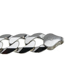 Silvery Classic - Estate Italian Sterling Silver Heavy Curb Link Bracelet (EB038)