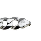 Silvery Classic - Estate Italian Sterling Silver Heavy Curb Link Bracelet (EB038)