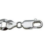 Silvery Classic - Estate Italian Sterling Silver Heavy Curb Link Bracelet (EB038)