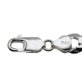 Silvery Classic - Estate Italian Sterling Silver Heavy Curb Link Bracelet (EB038)