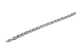 Silvery Adornment - Estate Italian Sterling Silver Heavy Mariner Link Bracelet (EB039)