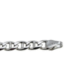 Silvery Adornment - Estate Italian Sterling Silver Mariner Link Bracelet (EB040)