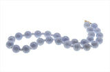 Blue Lace -  Estate 14K Gold Natural Agate Beaded Necklace (EN032)