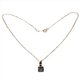 Charming - Victorian 9K Rose Gold Natural Carved Sardonyx Fob Seal Charm & 14K Rose Gold Filled Chain (VICP115)