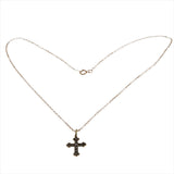 Sweet Devotion - Victorian Rare 9K Rose Gold Rose Cut Diamond Cross Pendant & 14K Rose Gold Filled Chain (VICP016))