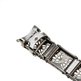 Sparkle & Lace - Art Deco Sterling Silver Paste Filigree Bracelet (ADB018)