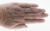 Art Deco Revival - Vintage 10K White Gold Natural Diamond Milgrain Ring (VR1166)