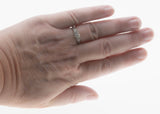 Art Deco Revival - Vintage 10K White Gold Natural Diamond Milgrain Ring (VR1166)