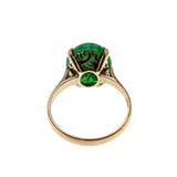Apple Of My Eye - Vintage 18K Gold Natural Jade Cabochon Solitaire Ring (VR1167)