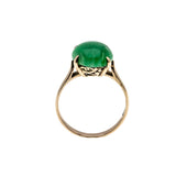 Apple Of My Eye - Vintage 18K Gold Natural Jade Cabochon Solitaire Ring (VR1167)