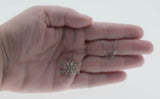 Let It Snow! - Vintage Sterling Silver White Topaz  Snowflake Pendant & Chain (VP322)