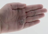 Let It Snow! - Vintage Sterling Silver White Topaz  Snowflake Pendant & Chain (VP322)