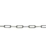 Silvery Classic - Estate Italian Sterling Silver Paper Clip Link Bracelet (EB045)