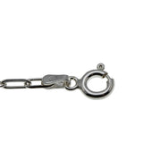 Silvery Classic - Estate Italian Sterling Silver Paper Clip Link Bracelet (EB045)