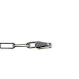 Silvery Classic - Estate Italian Sterling Silver Paper Clip Link Bracelet (EB045)