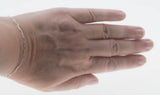 Silvery Classic - Estate Italian Sterling Silver Paper Clip Link Bracelet (EB045)