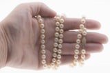 Timeless - Vintage 14K White Gold Japanese Cultured Saltwater Akoya Pearl Necklace Strand (VN186)