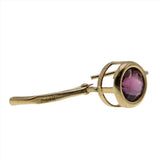 Raspberry Hues  - Vintage 14K Gold Rhodolite Garnet French Lever Back Earrings (VE409)