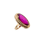 Lady In Red - Vintage European 14K Gold Synthetic Ruby Ring (VR918)