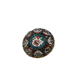 Italiano Tesoro - Victorian Italian Brass Micro-Mosaic Glass Floral Brooch (VICBR032)