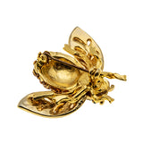 Beeeecause You're  Cute - Vintage Gold Plated Austrian Swarovski Crystal Rhinestone Bumble Bee Brooch (VBR256)