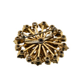 Glistening Snowflake - Vintage Signed 'TRIAD' Gold Plated Swarovski Aurora Borealis Crystal Rhinestone Brooch (VBR259)