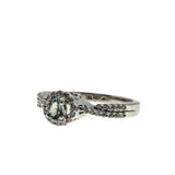 Color Change Rarity - Estate 14K White Gold Alexandrite & Diamond Ring (ER347)