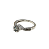 Color Change Rarity - Estate 14K White Gold Alexandrite & Diamond Ring (ER347)