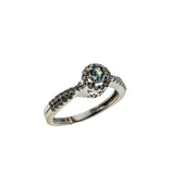 Color Change Rarity - Estate 14K White Gold Alexandrite & Diamond Ring (ER347)