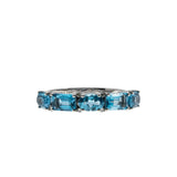 Blue Sky - Estate 14K White Gold Blue Topaz & Diamond Ring (ER349)