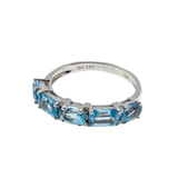 Blue Sky - Estate 14K White Gold Blue Topaz & Diamond Ring (ER349)