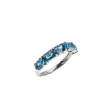 Blue Sky - Estate 14K White Gold Blue Topaz & Diamond Ring (ER349)