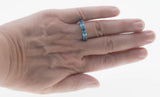 Blue Sky - Estate 14K White Gold Blue Topaz & Diamond Ring (ER349)