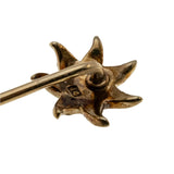 Starburst - Victorian 14K Gold Natural Pearl Star Stick Pin Brooch (VICBR035)