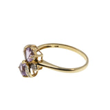 Butterfly Kisses - Vintage 10K Gold Amethyst & Diamond Ring (VR924)