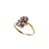 Butterfly Kisses - Vintage 10K Gold Amethyst & Diamond Ring (VR924)