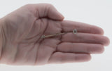 A Touch Of Class - Vintage Rhodium Plate Paste Gemstone Stick Pin Brooch (VBR260)