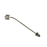 A Touch Of Class - Vintage Rhodium Plate Paste Gemstone Stick Pin Brooch (VBR260)