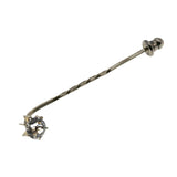 A Touch Of Class - Vintage Rhodium Plate Paste Gemstone Stick Pin Brooch (VBR260)